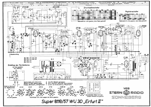 Sonneberg Erfurt 2 Super 8118/57 WU-3D; Stern-Radio (ID = 101985) Radio