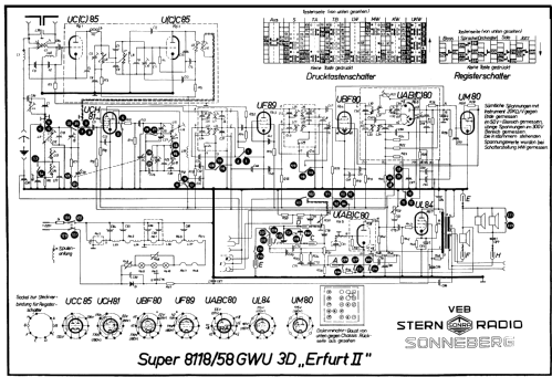 Sonneberg Erfurt 2 Super 8118/58 GWU 3D; Stern-Radio (ID = 2310250) Radio