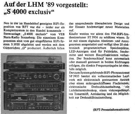 HiFi-Stereoanlage S4000 exclusiv; Stern-Radio (ID = 2008781) Radio