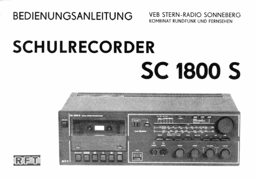 Schul-Kassetten-Recorder SC1800S; Stern-Radio (ID = 2233761) teaching