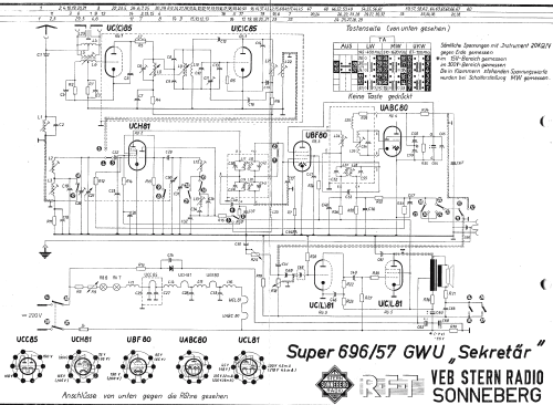 Sonneberg Sekretär 696/57GWU; Stern-Radio (ID = 572855) Radio