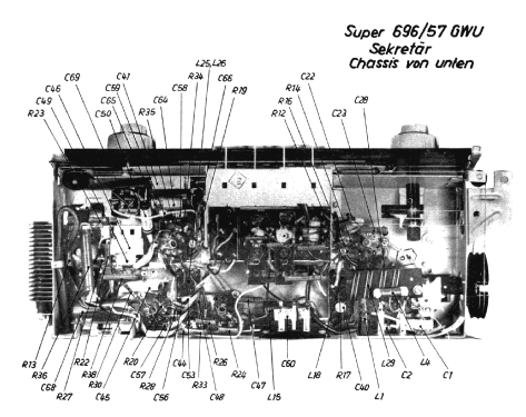 Sonneberg Sekretär 696/57GWU; Stern-Radio (ID = 834131) Radio