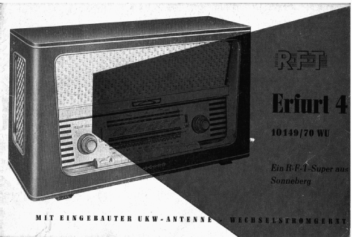 Sonneberg Erfurt 4 Super 10149/70 WU; Stern-Radio (ID = 3088027) Radio