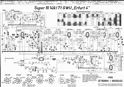 Sonra Erfurt 4 Super 10149/71 GWU; Stern-Radio (ID = 2918711) Radio