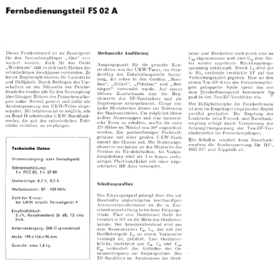 Alex Fernbedienung FS02A; Stern-Radio Berlin, (ID = 199566) Adapteur