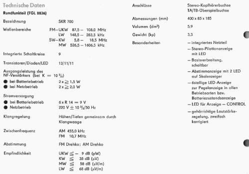 SKR700; Stern-Radio Berlin, (ID = 1060749) Radio