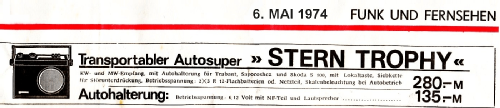 Stern Trophy 1800 R 180; Stern-Radio Berlin, (ID = 2555761) Radio