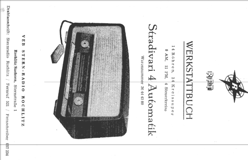 Stradivari IV Automatic Stereo; Stern-Radio Rochlitz (ID = 171391) Radio