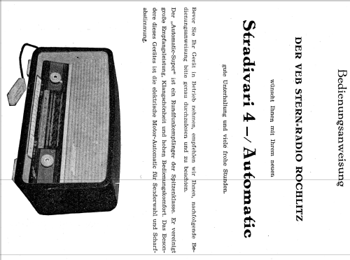 Stradivari IV Automatic Stereo; Stern-Radio Rochlitz (ID = 2241116) Radio
