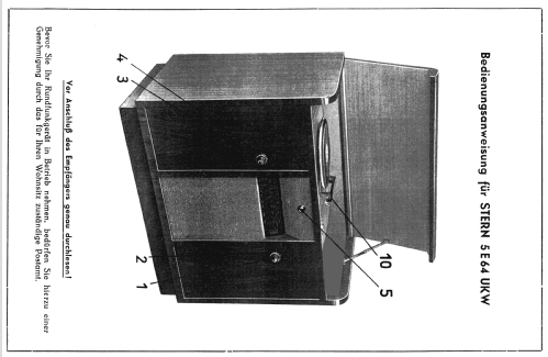 RFT-Musikschrank 5E64 UKW; Stern-Radio Staßfurt (ID = 2080377) Radio