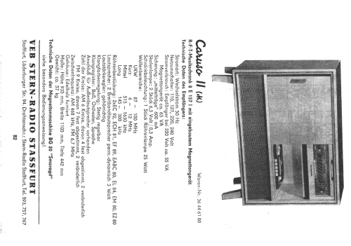 Caruso II M 8E157 I; Stern-Radio Staßfurt (ID = 810872) Radio