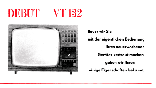 Debüt VT 132; Stern-Radio Staßfurt (ID = 1997300) Televisore