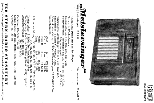 Meistersinger 10E151; Stern-Radio Staßfurt (ID = 679072) Radio