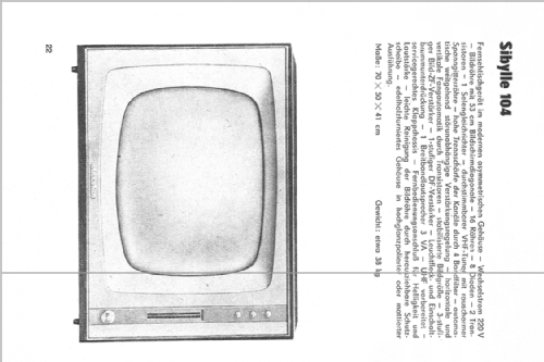 Sibylle 104; Stern-Radio Staßfurt (ID = 2123252) Fernseh-E