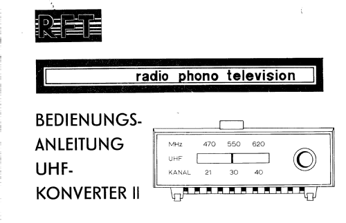 UHF-Konverter II ; Stern-Radio Staßfurt (ID = 3066688) Converter