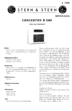 B1505; Stern & Stern (ID = 2726231) Radio