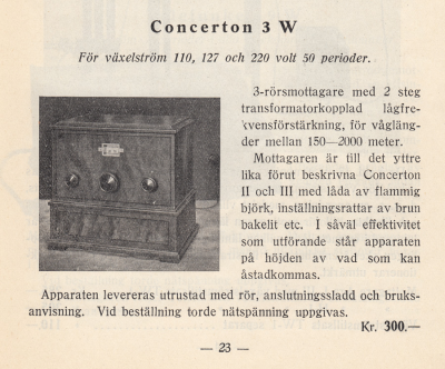 Concerton III V ; Stern & Stern (ID = 3087700) Radio