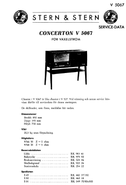 Concerton V5067; Stern & Stern (ID = 2735479) Radio