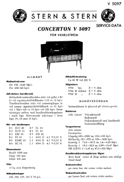 Concerton V5097; Stern & Stern (ID = 2735540) Radio