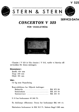 Concerton V525; Stern & Stern (ID = 2727544) Radio