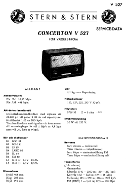 Concerton V527; Stern & Stern (ID = 2732099) Radio