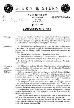 V 457; Stern & Stern (ID = 2738633) Radio