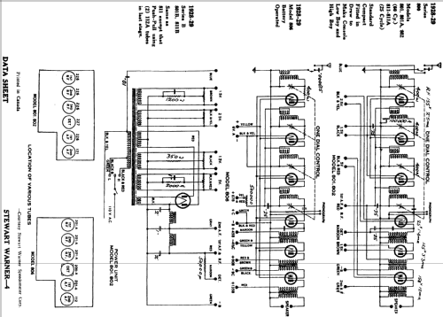 Ch= 800 series; Stewart Warner; (ID = 581834) Radio