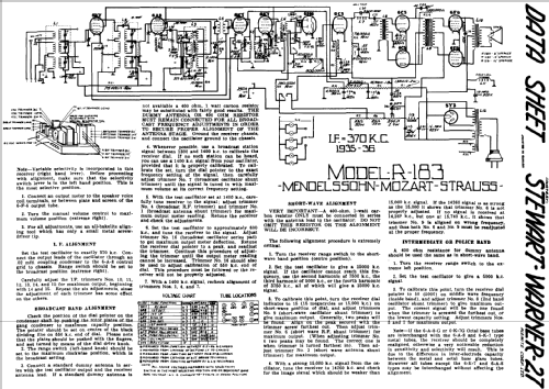 Mozart Ch= R-183; Stewart Warner; (ID = 578080) Radio