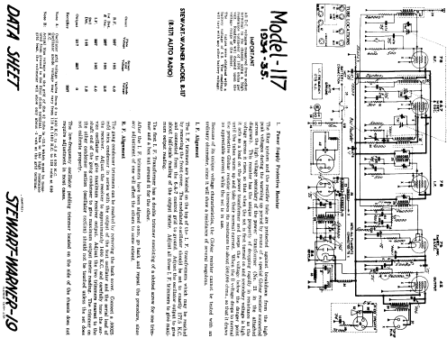 R-1171 Ch= R-117; Stewart Warner; (ID = 578952) Car Radio