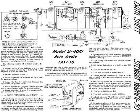 R-4061 ; Stewart Warner; (ID = 567896) Car Radio