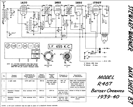 R-467 ; Stewart Warner; (ID = 570744) Radio