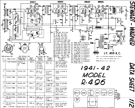 R-496 ; Stewart Warner; (ID = 576161) Radio