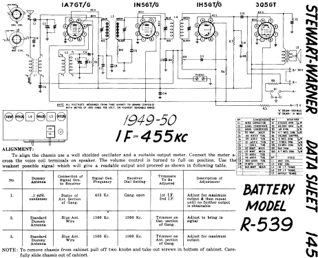 R-539 ; Stewart Warner; (ID = 576274) Radio