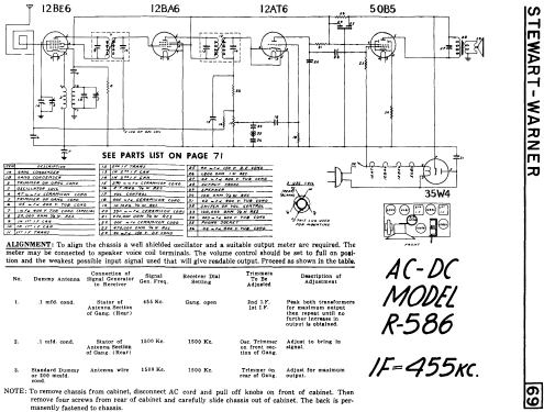 R-586 ; Stewart Warner; (ID = 577469) Radio