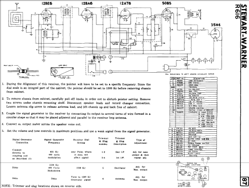 R-616 ; Stewart Warner; (ID = 577490) Radio