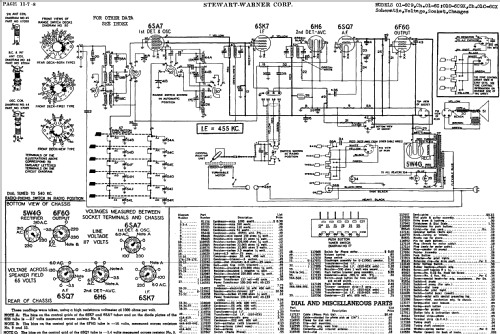 010-6CX series chassis; Stewart Warner Corp. (ID = 530779) Radio