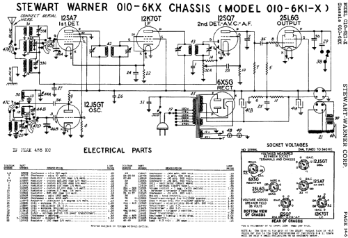 010-6K1-X Ch= 010-6KX; Stewart Warner Corp. (ID = 549041) Radio