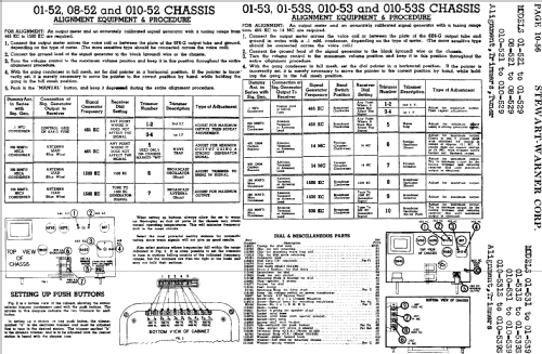 01-52 series chassis; Stewart Warner Corp. (ID = 524365) Radio