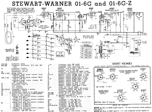 01-6G4-5 Ch= 01-6G; Stewart Warner Corp. (ID = 560635) Radio