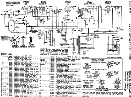 01-6M series chassis; Stewart Warner Corp. (ID = 532836) Radio