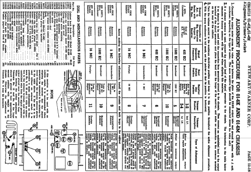 01-6M series chassis; Stewart Warner Corp. (ID = 532837) Radio