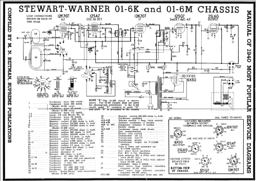 01-6M series chassis; Stewart Warner Corp. (ID = 61928) Radio