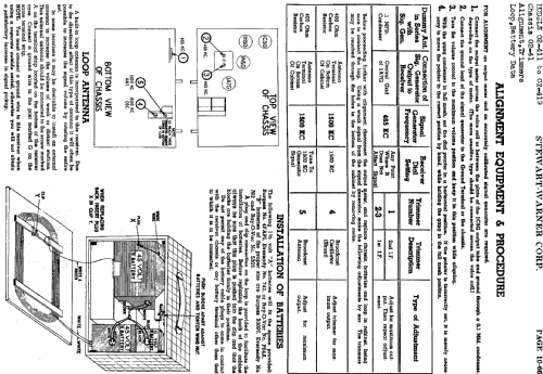 02-41 series chassis; Stewart Warner Corp. (ID = 528781) Radio