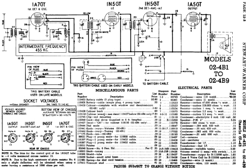 02-4B1 Ch= 02-4B; Stewart Warner Corp. (ID = 535432) Radio