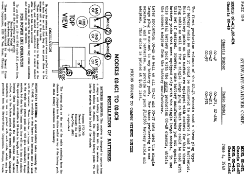 02-4B1 Ch= 02-4B; Stewart Warner Corp. (ID = 535437) Radio