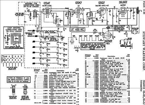 03-5E series chassis; Stewart Warner Corp. (ID = 534008) Radio