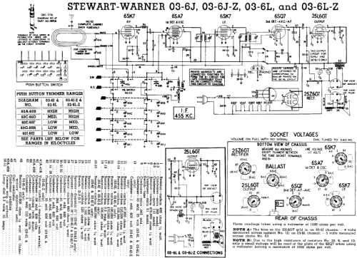 03-6J1 Ch= 03-6J; Stewart Warner Corp. (ID = 560657) Radio