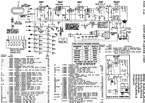 03-6J-Z series chassis; Stewart Warner Corp. (ID = 534504) Radio