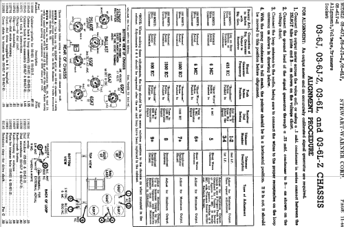 03-6J-Z series chassis; Stewart Warner Corp. (ID = 534505) Radio