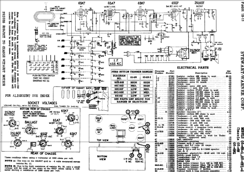 03-6N-Z series chassis; Stewart Warner Corp. (ID = 536270) Radio